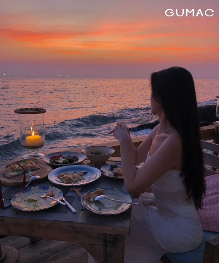 chup anh ban an view bien