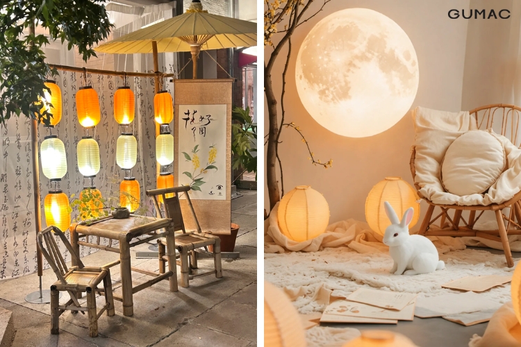 background concept chup anh trung thu