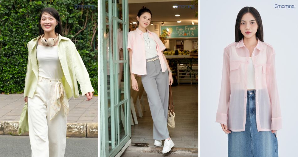 Áo sơ mi khoác ngoài phối cùng áo thun và quần jeans tạo outfit đi concert năng động, thoải mái và dễ phối phụ kiện