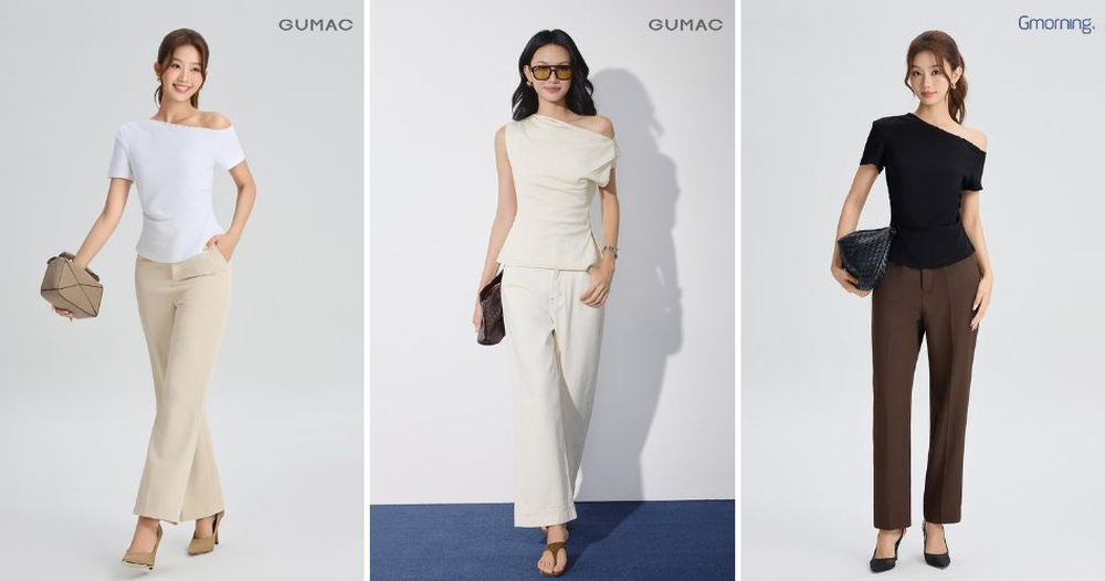 Áo trễ vai phối quần ống rộng tạo outfit đi concert vừa quyến rũ, trẻ trung vừa năng động