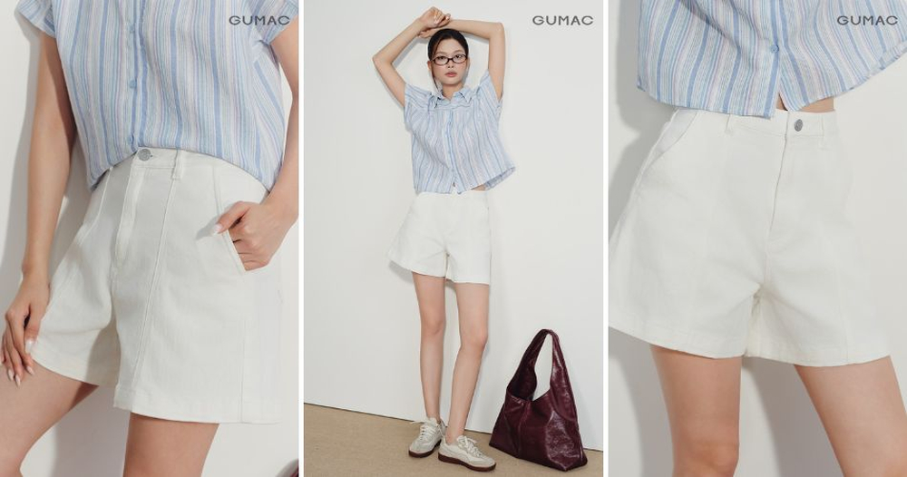 Outfit sơ mi dáng ngắn phối quần short trẻ trung, năng động, phù hợp để đi concert và check-in cực chất