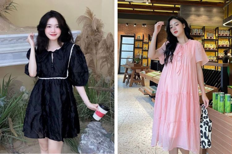 Đầm babydoll tay lỡ