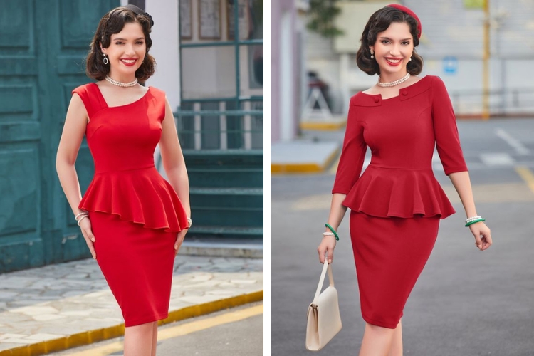 Đầm body đẹp kiểu peplum