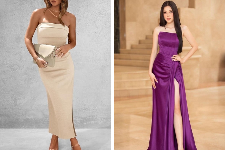 Đầm đẹp body xẻ tà độc đáo