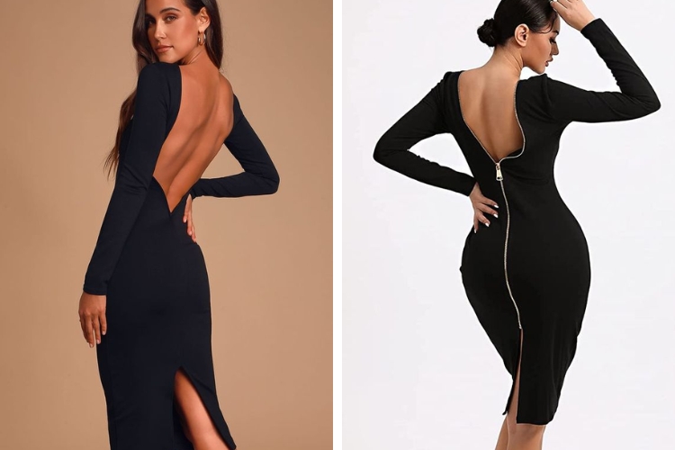 Đầm body hở lưng gợi cảm