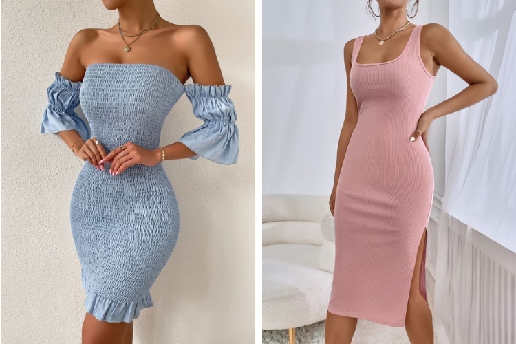 Đầm ôm body vải thun