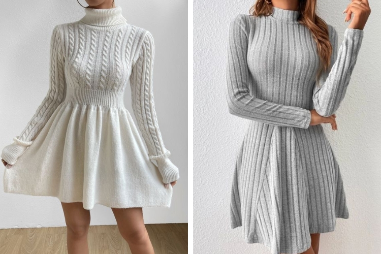 Đầm xòe cổ lọ tôn dáng quyến rũ