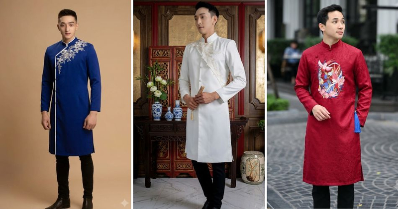Lựa chọn hoàn hảo để tạo sự đồng điệu trang trọng và gắn kết văn hóa với áo dài của cô dâu