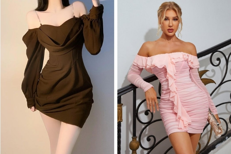 Đầm trễ vai ôm body