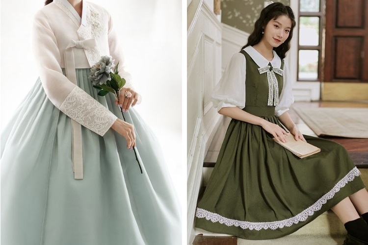 Xu hướng đầm vintage Hàn Quốc