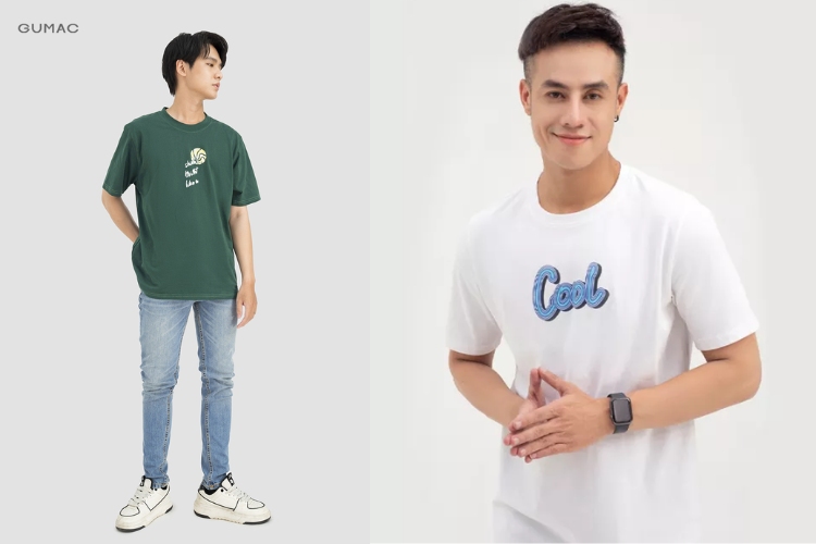 Áo Thun Nam Cổ Tròn Cao Cấp Hàng Hiệu Giá Hạt Dẻ Tại Gumac