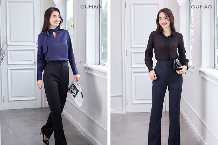 Quần tây nữ ống đứng Hàn Quốc