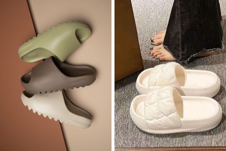 Đi làm mùa mưa với dép quai ngang