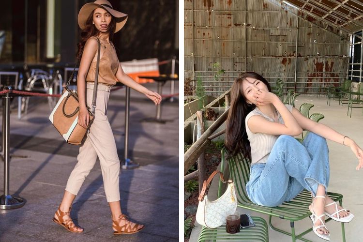 Đi làm mùa với dép sandal đế bệt