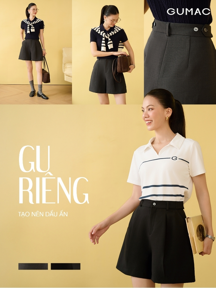 outfit mix match quan short thoi thuong