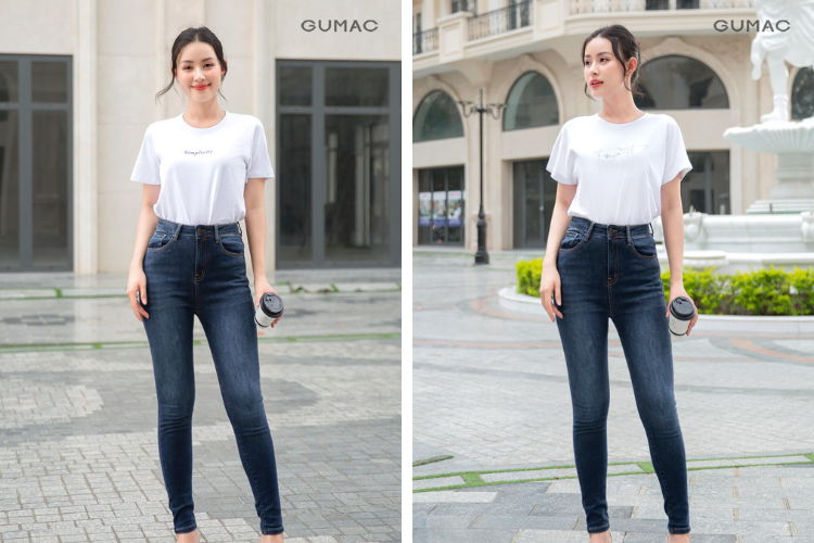 áo thun + quần jean + giày sneaker khi đi Dinh Độc Lập