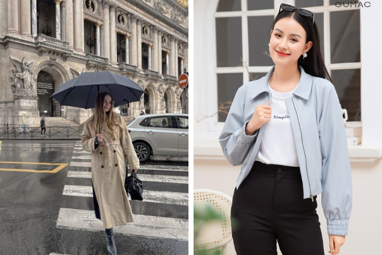 trang phục mùa mưa