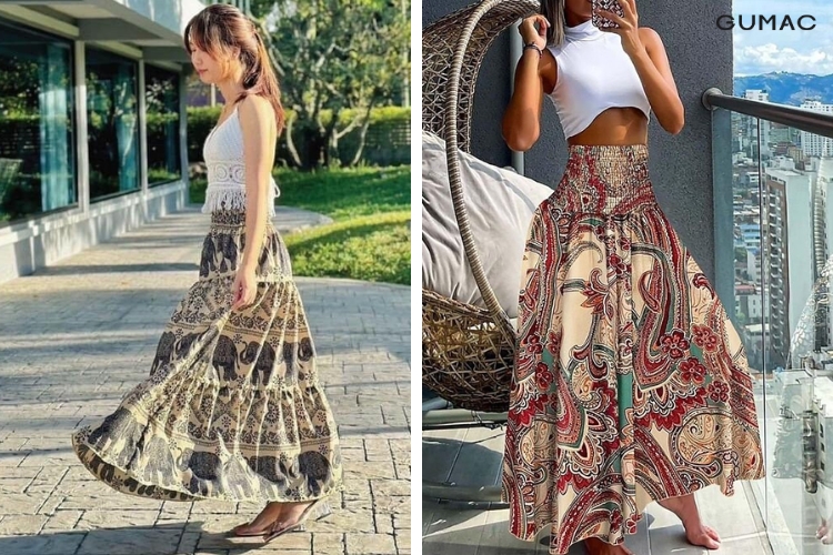 vay bohemian hoa tiet dep di cao bang mac gi cho chi em