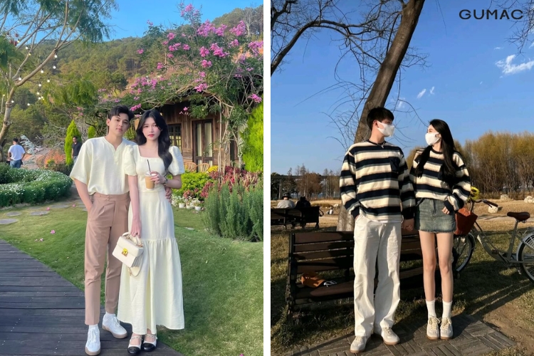 Outfit dành cho cặp đôi khi đi Mù Cang Chải