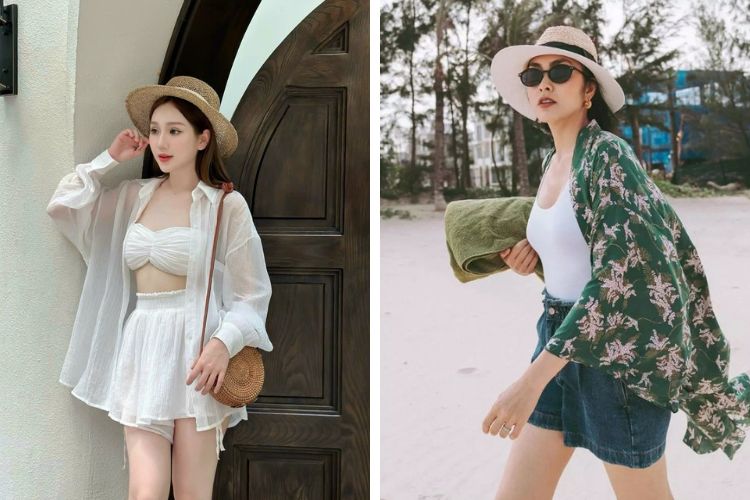Áo choàng mặc đi biển Nha Trang