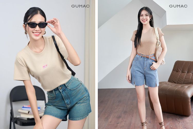 Đi Nha Trang mặc gì kết hợp cùng quần short năng động