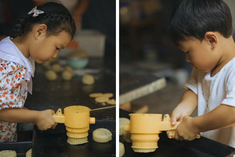Concept chụp ảnh tự tay làm bánh trung thu