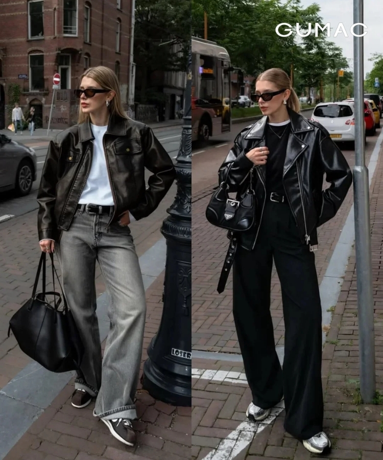 ao khoac da quan jeans dep