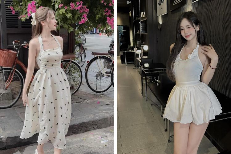 Đầm cổ yếm đi du lịch Tam Đảo