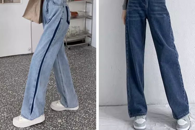 Phối quần jean cùng giày thể thao đi du lịch Tam Đảo