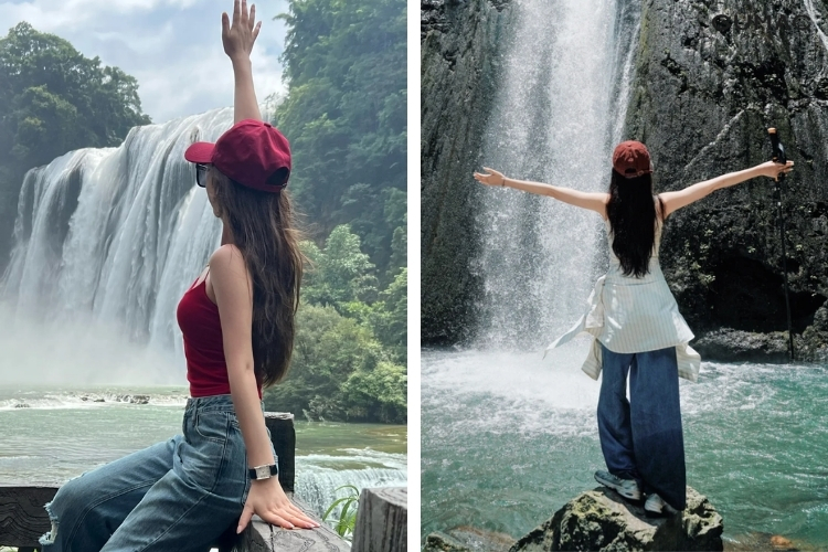 tao dang quay lung chup anh voi thac nuoc