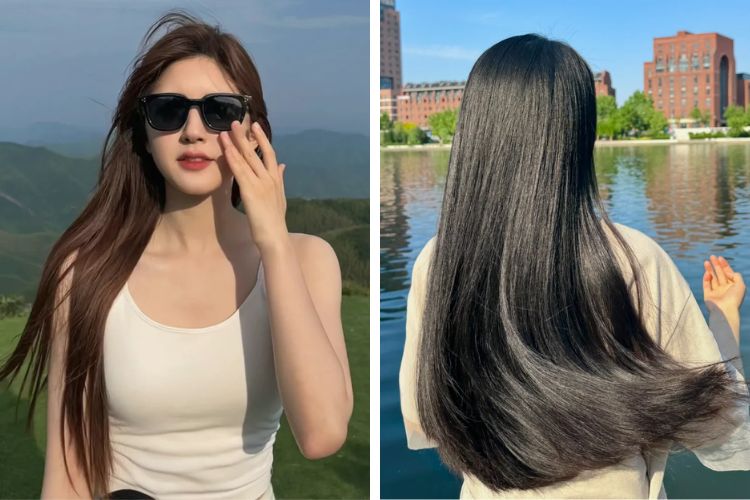 kieu toc duoi dai tu nhien