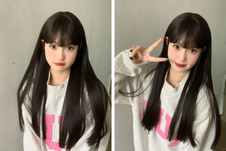 kieu toc mai ngo duoi tu nhien