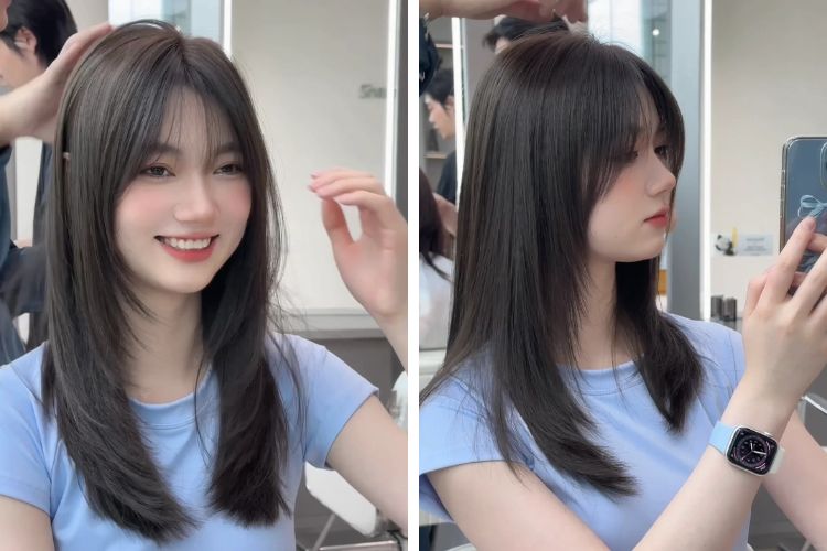 kieu toc mai bay tu nhien