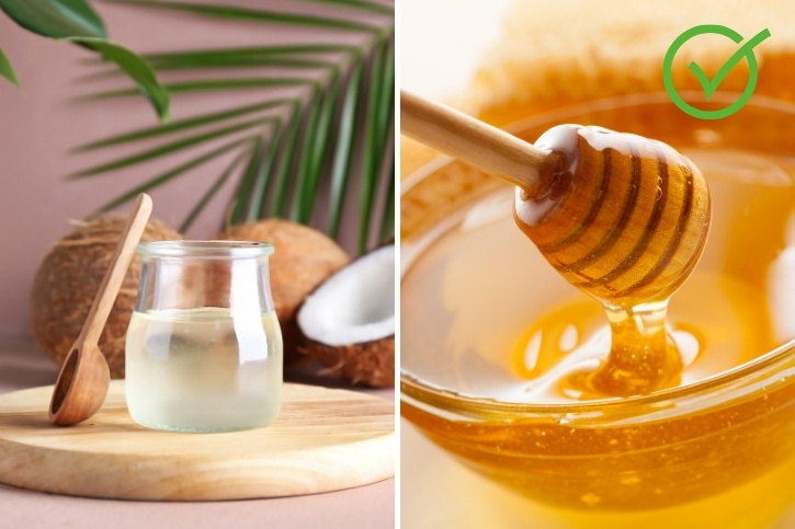 cham soc toc bang dau dua va mat ong