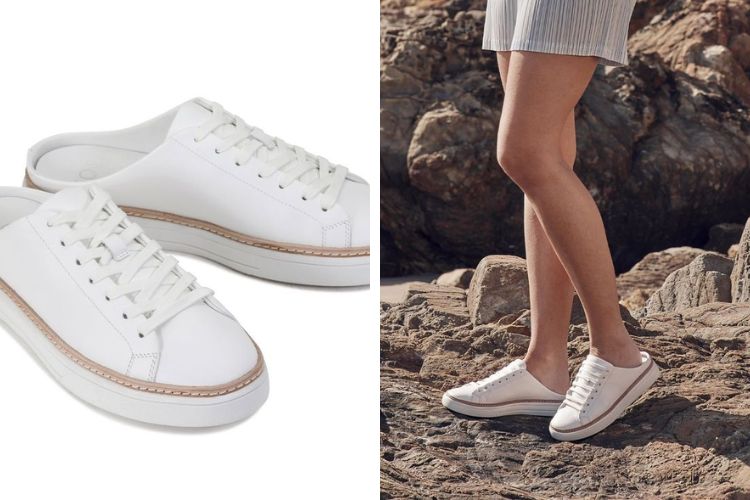 Đi làm mùa mưa với giày mule