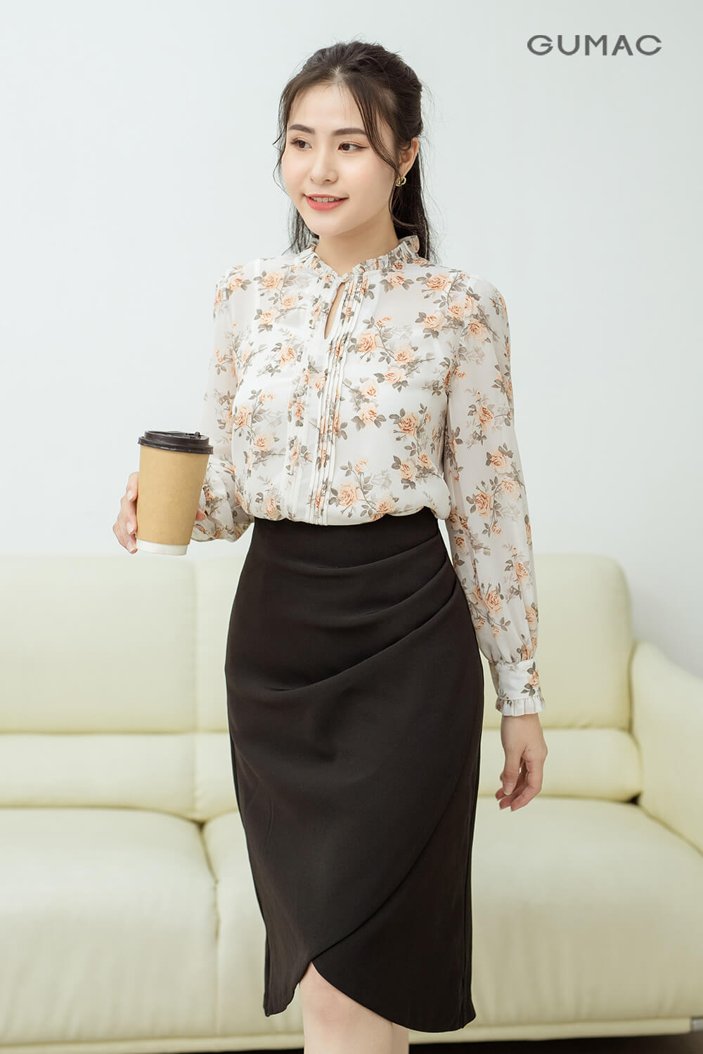 áo sơ mi họa tiết công sở