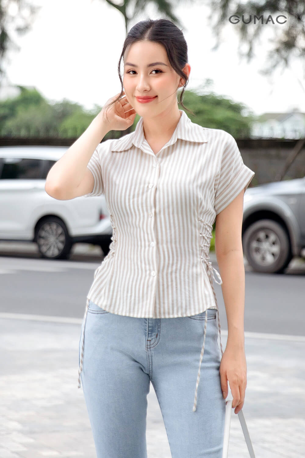 ao so mi kieu phoi quan jean