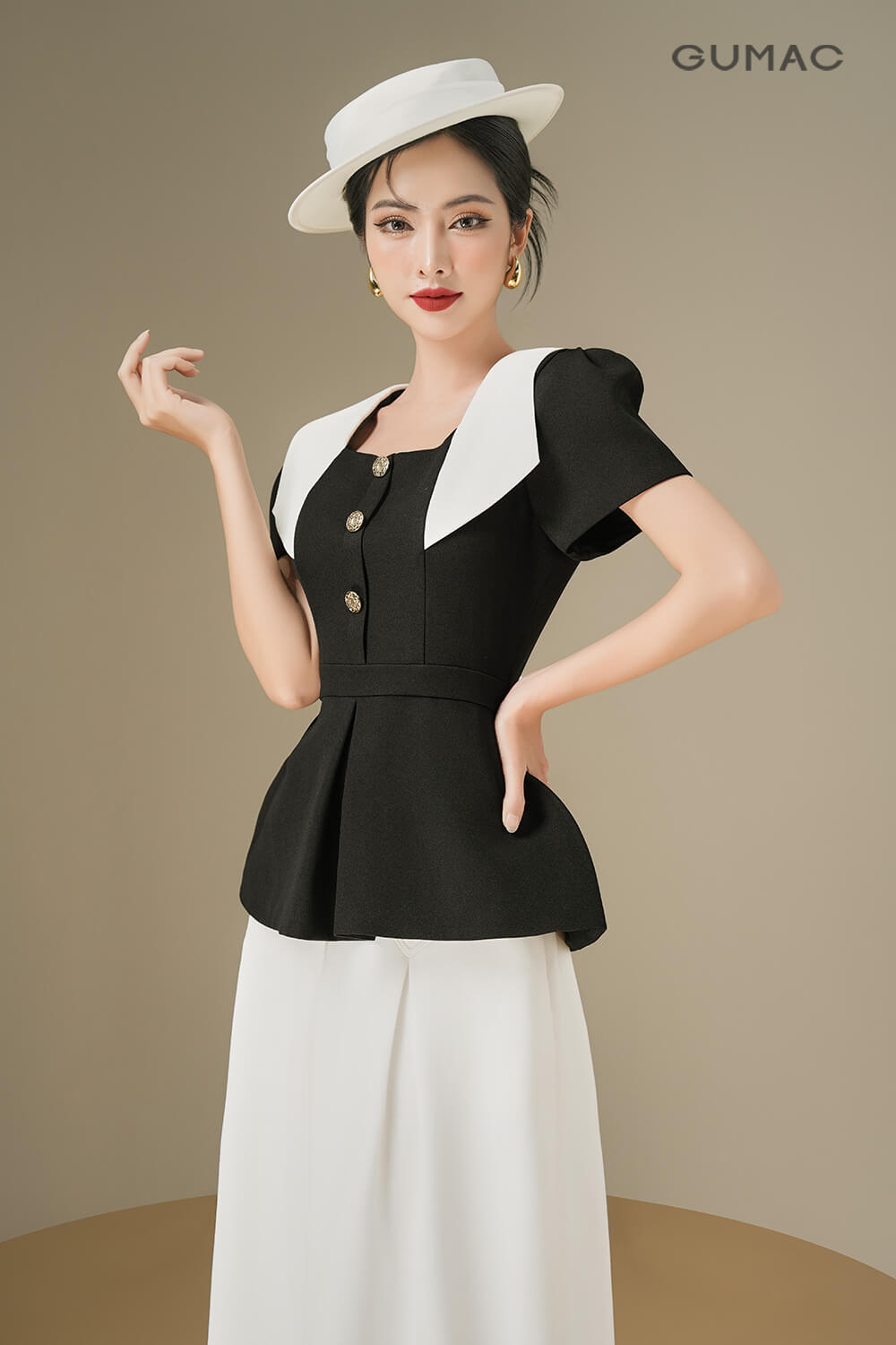 ao kieu peplum phoi co