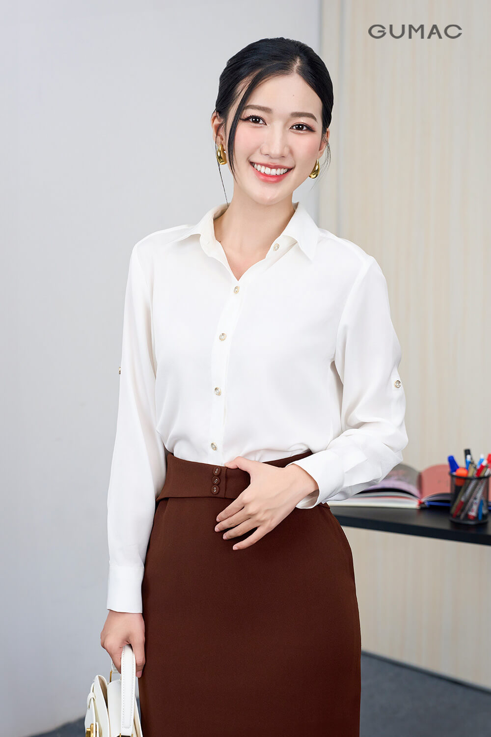 mau ao so mi dep mau trang