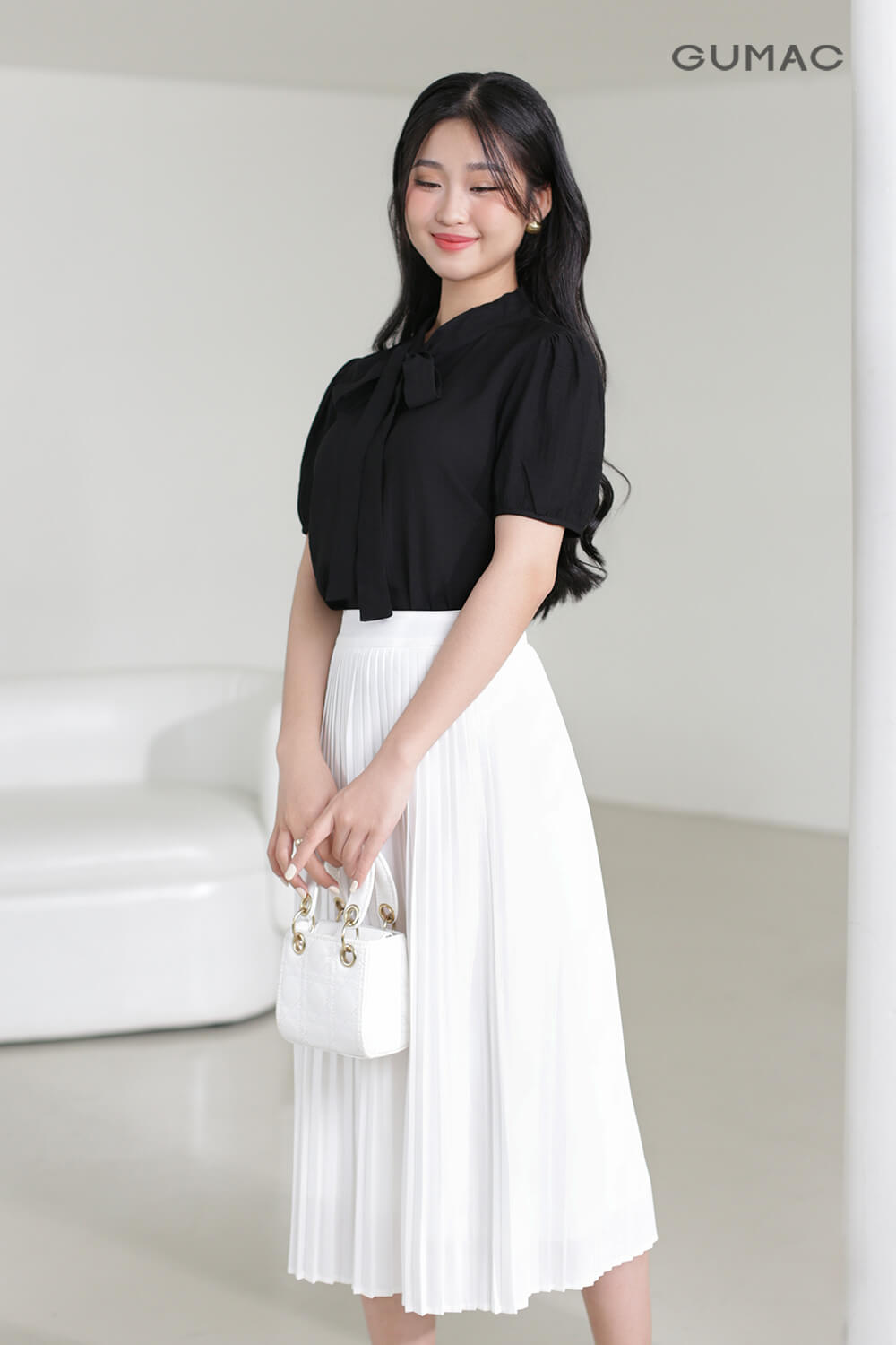 Chân váy dập ly B6