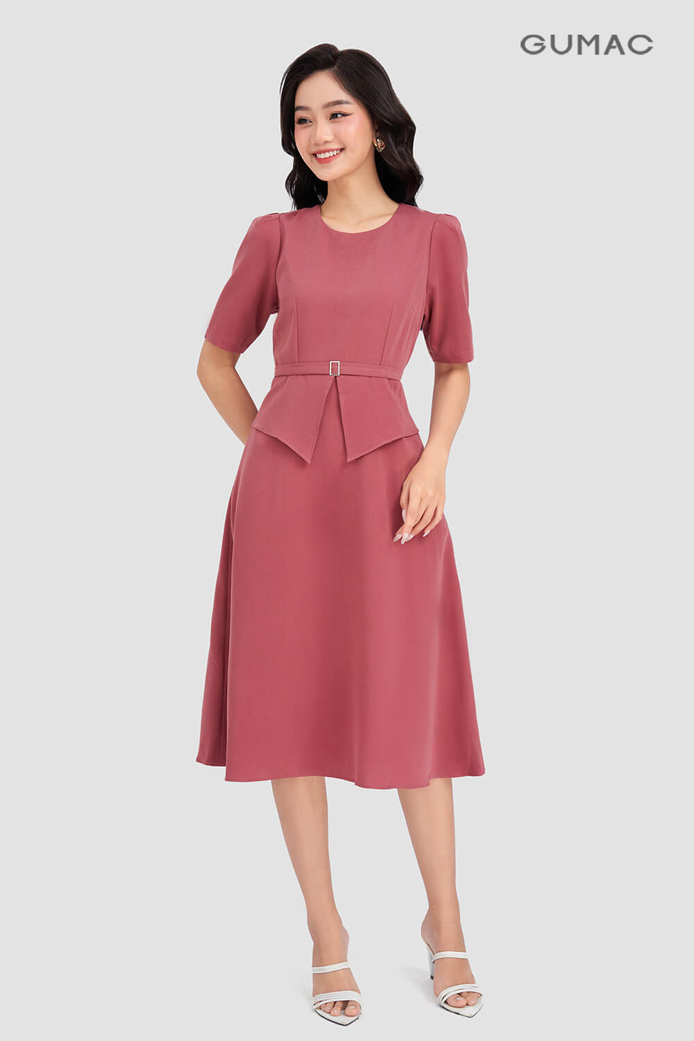 Đầm peplum phối belt