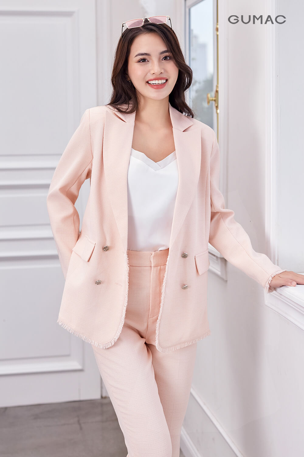 ao blazer nu dang dai cao cap