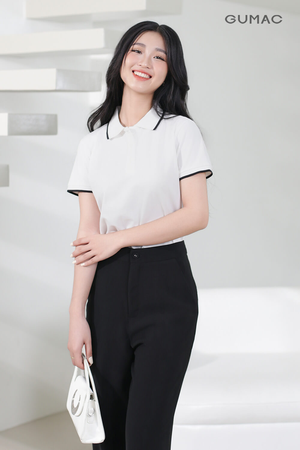 quần tây phối áo polo