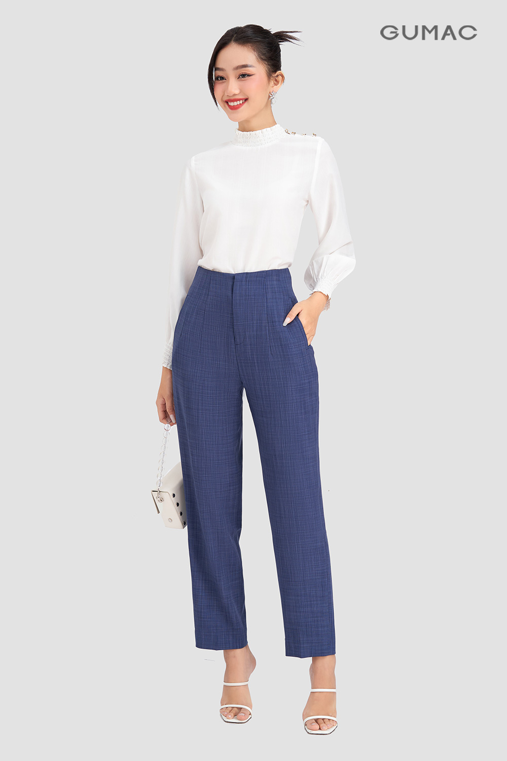 Quần dài nữ kiểu Culotte lưng liền