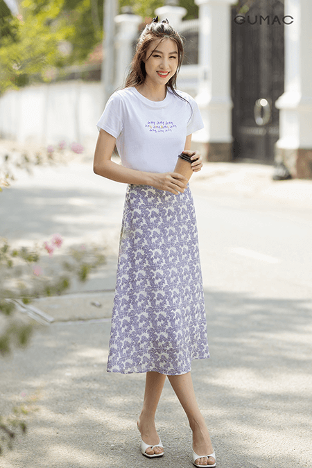 Chân váy dài Hàn Quốc mix và diện đẹp không thua kém Idol
