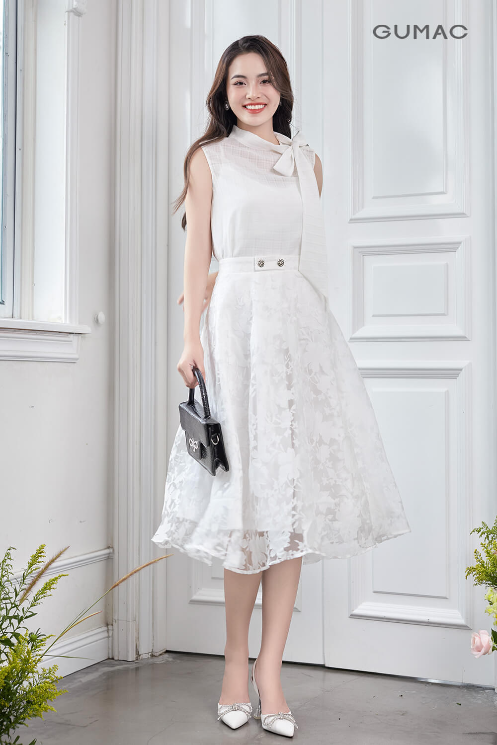 Đầm trắng xoè lưới phối hoa công chúa, váy bồng 2 lớp dự tiệc cưới prom du  lịch boho sang trọng đẹp rẻ midi (hình thật) | Shopee Việt Nam