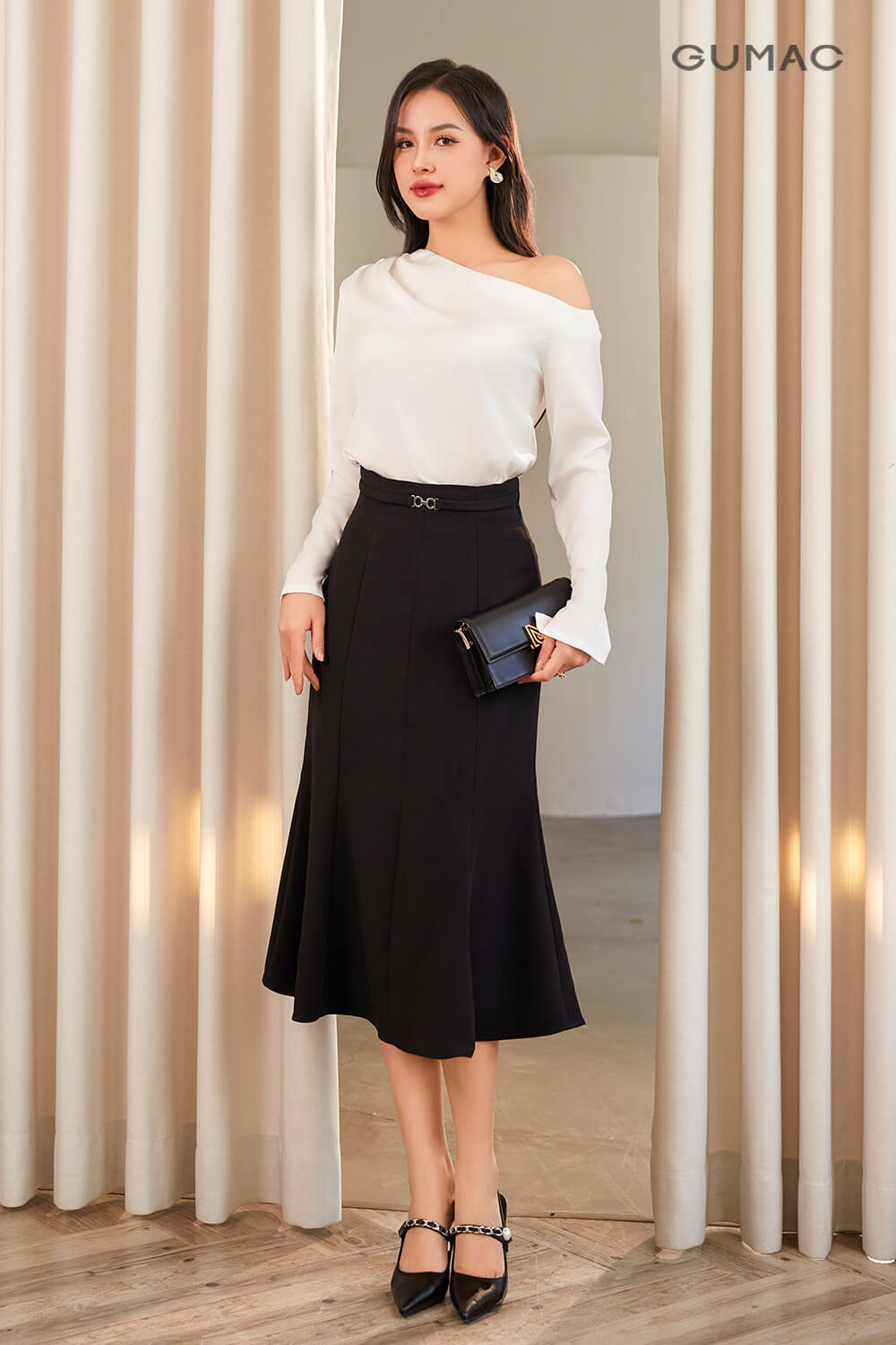 ao lech vai mac voi vay