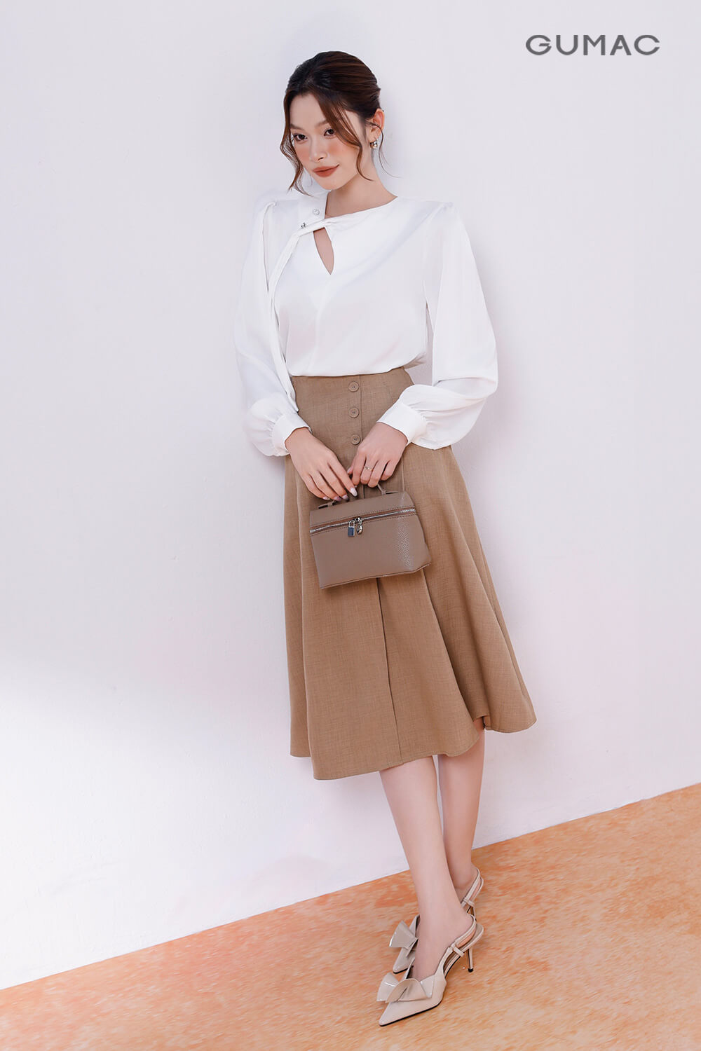 chân váy chữ A dài