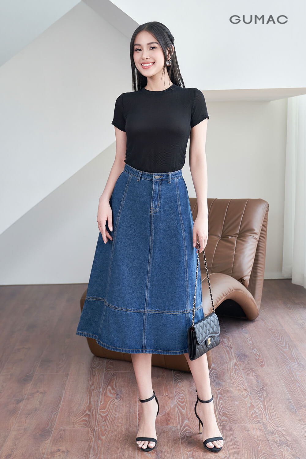 chan vay bo mac voi ao gi ao croptop