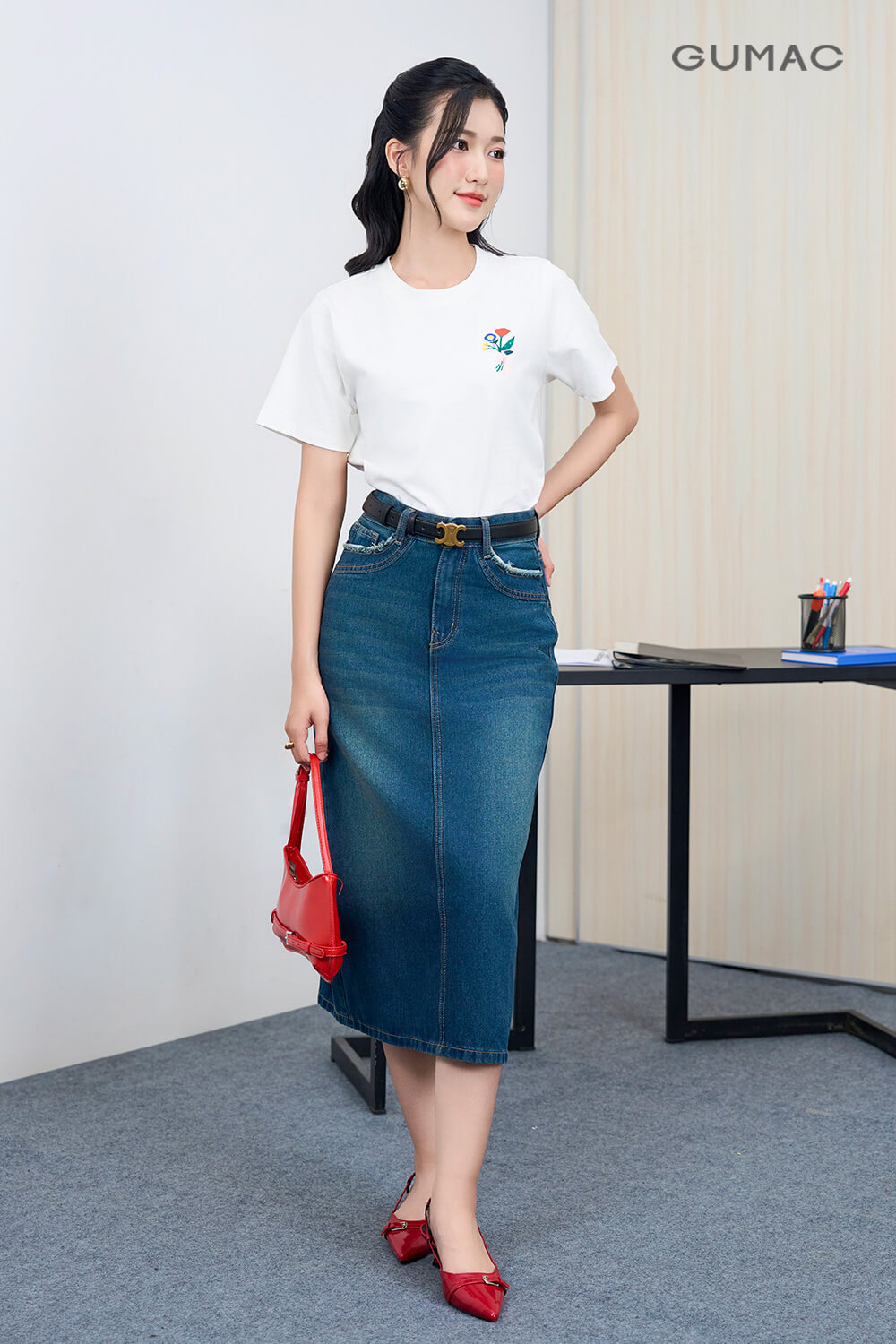 mẹo phối chân váy cho từng dáng người